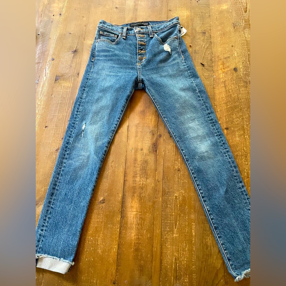 Veronica Beard Faye high rise button-fly jeans
